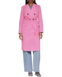 Avec Les Filles - Double-Breasted Duster Coat - Lyst