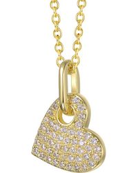 Genevive Jewelry - 14K Diamond Cz Chain Necklace - Lyst