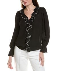 Cece - Ruffle V-Neck Top - Lyst
