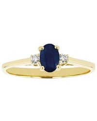 LEVARON FINE JEWELRY - Levaron 14K 0.45 Ct. Tw. Diamond & Sapphire Ring - Lyst