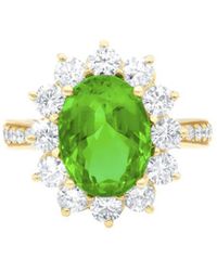 Diana M. Jewels - Fine Jewelry 18k 6 Ct. Tw. Diamond & Emerald Half-set Ring - Lyst