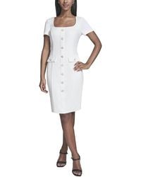 KARL LAGERFELD - Scuba Crepe Sheath Dress - Lyst