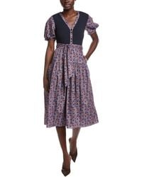 10 Crosby Derek Lam - Natalia Mixed Media Dress - Lyst