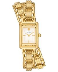 Tory Burch - Mini Eleanor Two-tone Stainless Steel Double-wrap Watch - Lyst