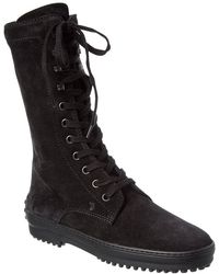 Tod's - Tods Gommino Suede Boot - Lyst