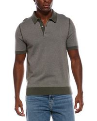 Vince - Birdseye Wool-Blend Polo Sweater - Lyst