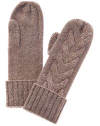 Hannah Rose - Chunky Cable Cashmere Mittens - Lyst