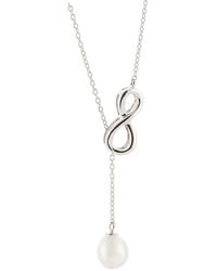 Splendid - Rhodium Over Silver 7.5-8mm Pearl Pendant - Lyst