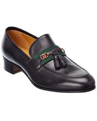Gucci - Interlocking G Tassel Leather Loafer - Lyst