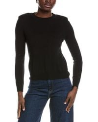 Minnie Rose - Power Shoulder Cashmere-Blend Sweater - Lyst