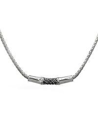 John Hardy - Bamboo Sapphire Lava Slider Pendant Necklace - Lyst