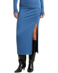 MODERN CITIZEN - Kiki Ruched Midi Skirt - Lyst