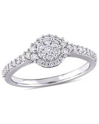 Rina Limor - 14K 0.50 Ct. Tw. Diamond Halo Ring - Lyst
