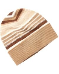 Phenix - Fuzzy Stripe Cashmere Beanie - Lyst