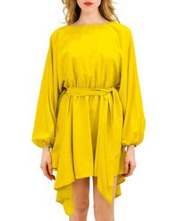 Azeeza - Naila Silk Mini Dress - Lyst