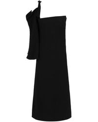Ferragamo - One-Shoulder Midi Dress - Lyst