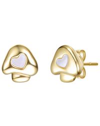 Rachel Glauber - 14K Plated Pearl Earrings - Lyst