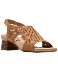 Clarks - Desirae Sail Nubuck Heeled Sandal - Lyst