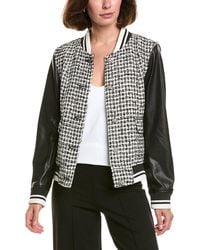 KARL LAGERFELD - Tweed Varsity Jacket - Lyst