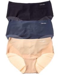 Calvin Klein - 3Pk Invisibles Microfiber Stretch Hipster - Lyst