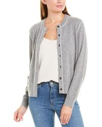 Burberry Monogram Motif Cashmere Cardigan - Grey