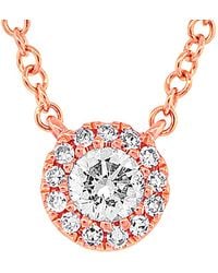 Diana M. Jewels - Fine Jewelry 14k Rose Gold 0.14 Ct. Tw. Diamond Necklace - Lyst