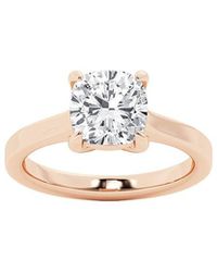 Lab Grown Diamonds - 14K Rose 3.00 Ct. Tw. Lab-Grown Diamond Solitaire Engagement Ring - Lyst