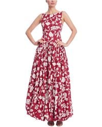 Badgley Mischka - Floral Drop Waist Dress - Lyst