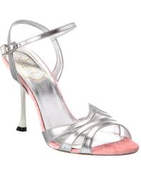 Roger Vivier - Leather & Velvet Sandal - Lyst