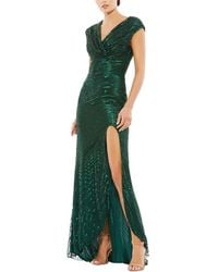 Mac Duggal - Embellished Cap Sleeve Evening Gown - Lyst