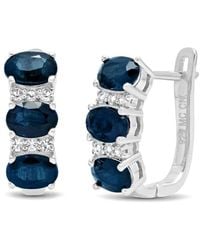 MaxColor - 3.60 Ct. Tw. Sapphire Hoops - Lyst