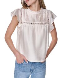 DKNY - Pleated Studded Top - Lyst