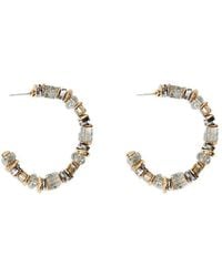 Saachi - Beaded Crystal Hoop Earrings - Lyst