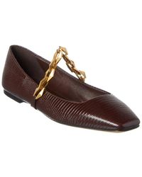 Jimmy Choo - Diamond Tilda Lizard-Embossed Leather Flat - Lyst