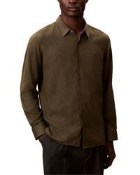 Calvin Klein - Classic Linen-Blend Shirt - Lyst