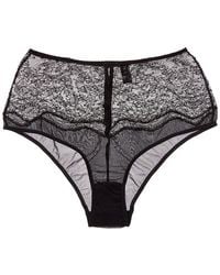 Kiki de Montparnasse - La Follie Lace Galloon High-Waist Silk-Trim Panty - Lyst