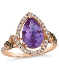 Le Vian - Grape Amethyst 14K Rose 2.57 Ct. Tw. Diamond & Amethyst Ring - Lyst