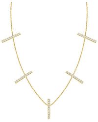 Ariana Rabbani 14k 0.25 Ct. Tw. Diamond Bar Necklace - Metallic