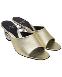 Gucci - Leather Bella Heeled Mule (Authentic Pre-Loved) - Lyst