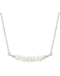 Rina Limor - 4-5.0 Mm Pearl Bar Necklace - Lyst