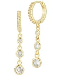 Sphera Milano - 14k Over Silver Cz Drop Earrings - Lyst