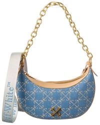 Off-White c/o Virgil Abloh - Hemisphere Denim & Leather Shoulder Bag - Lyst