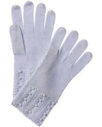 Forte - Pearl Cuff Trim Cashmere Gloves - Lyst