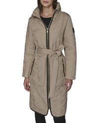 KARL LAGERFELD - Quilted Coat - Lyst
