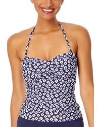 Anne Cole - Twist Front Shirred Bandeaukini - Lyst