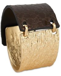 Saachi - Textured Leather Bracelet - Lyst