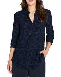 NIC+ZOE - Any Occasion Clipped Jacquard Top - Lyst