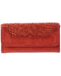 Frye - Melissa Basket Woven Leather Wallet - Lyst