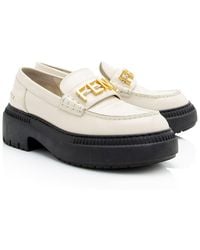 Fendi - Leather Graphy Platform Loafer (Authentic Pre-Loved) - Lyst