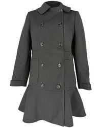 Miu Miu - 2006 Double-Breasted Coat Flared Ruffle Hem, Size It (Authentic Pre-Loved) - Lyst